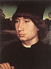 Hans Memling Portrait of a Young Man before a Landscape painting